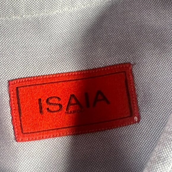 Isaia Napoli Mens Button Dress Shirt LS Light Purple Lavender Size 16 41 Large - Picture 8 of 13